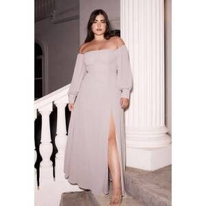 Lulus Feel The Romance Lavender Off-the-shoulder Maxi Dress - Size XL